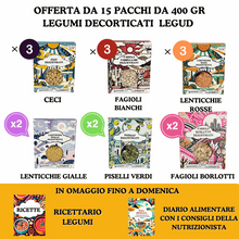 Carica l'immagine nel visualizzatore di Gallery, Legumi Decorticati 𝐋𝐞𝐠𝐮𝐝 a basso indice glicemico pacchi da 400 gr