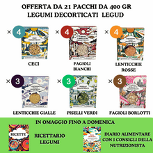 Carica l'immagine nel visualizzatore di Gallery, Legumi Decorticati 𝐋𝐞𝐠𝐮𝐝 a basso indice glicemico pacchi da 400 gr