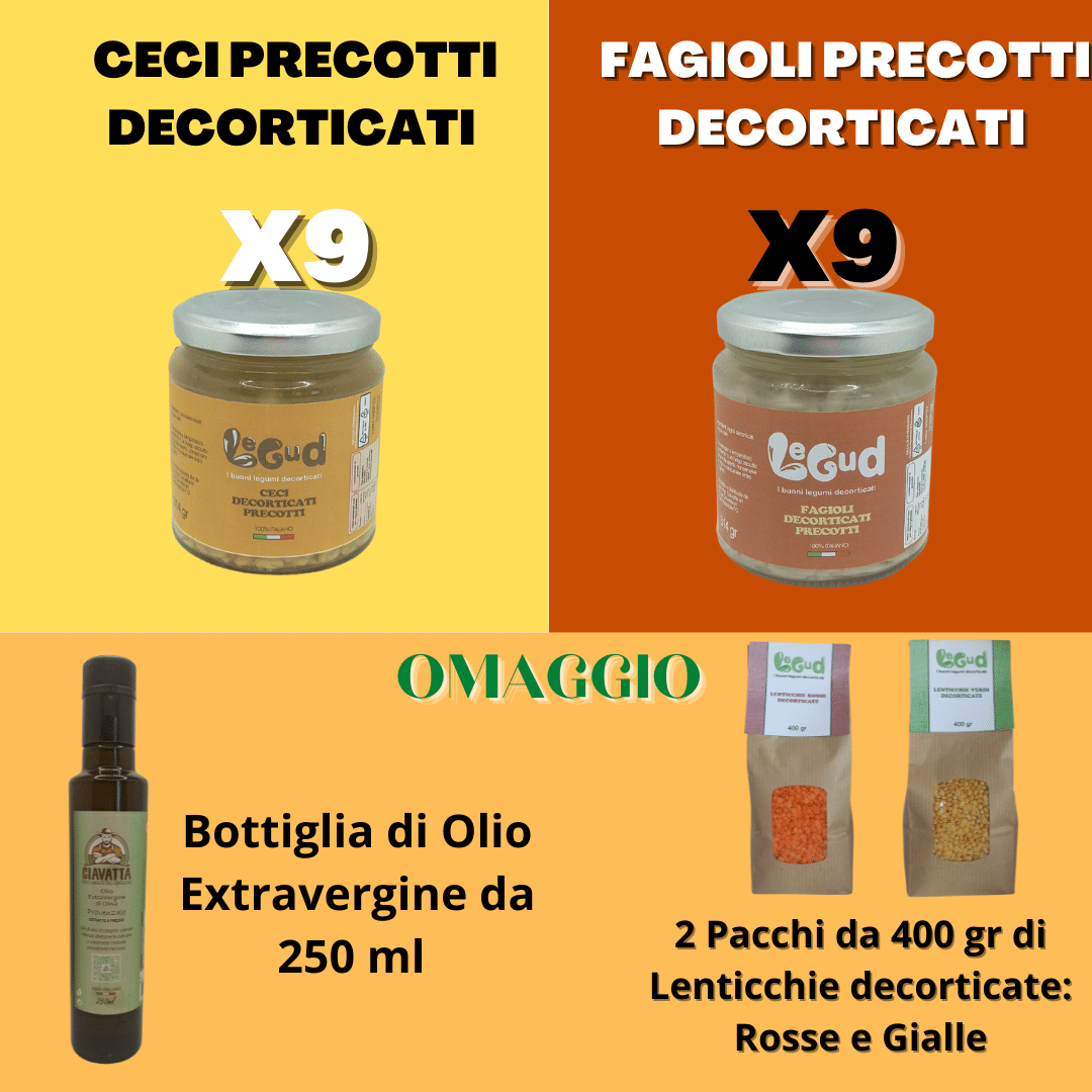 5 Pacchi da 400 gr di Legumi Decorticati Legud a basso indice glicemico -  OLIO CIAVATTA