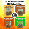 20 Pacchi da 250 gr di Pasta di Legumi Decorticati 𝐋𝐞𝐠𝐮𝐝 a basso indice glicemico