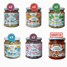 Carica l&#39;immagine nel visualizzatore di Gallery, 10 Vasi di Insalate Estive di Legumi Decorticati da 300 gr
