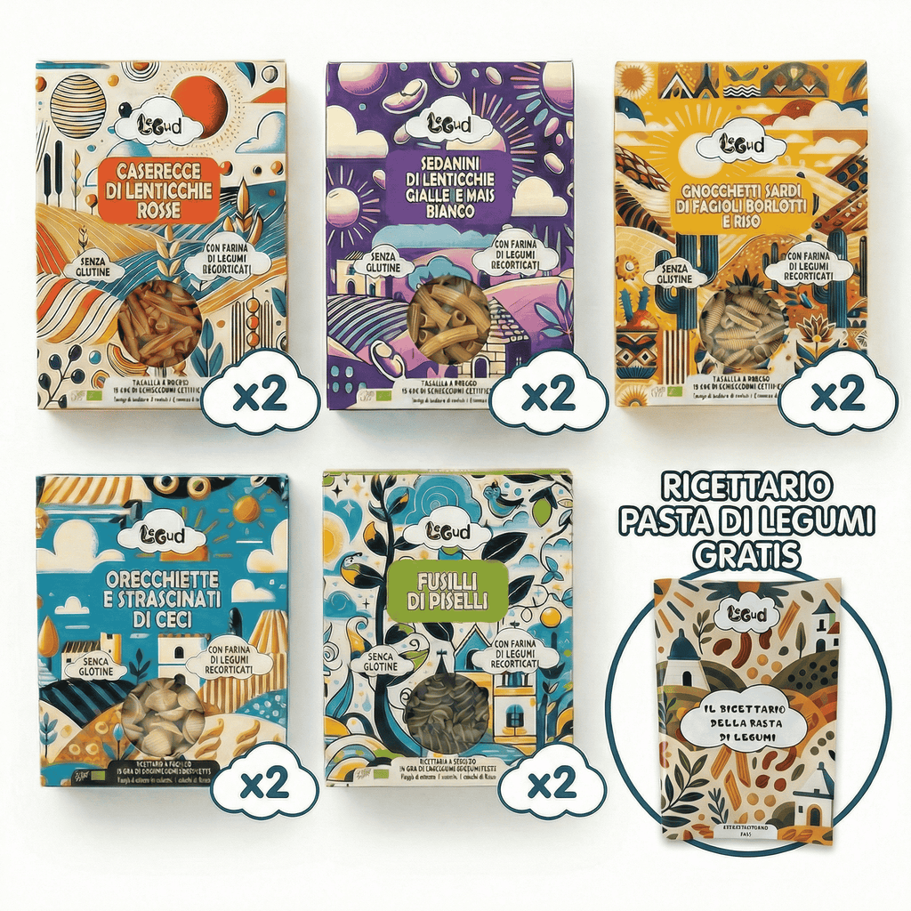 10 Pacchi da 250 gr di Pasta di Legumi Decorticati 𝐋𝐞𝐠𝐮𝐝