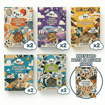 10 Pacchi da 250 gr di Pasta di Legumi Decorticati 𝐋𝐞𝐠𝐮𝐝