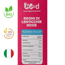 Carica l'immagine nel visualizzatore di Gallery, Risoni di Lenticchie Rosse Decorticate pacco da 250 gr
