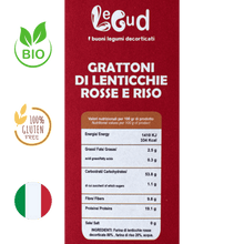 Carica l'immagine nel visualizzatore di Gallery, Grattoni di Lenticchie Rosse BIO pacco da 250 gr LEGUD

