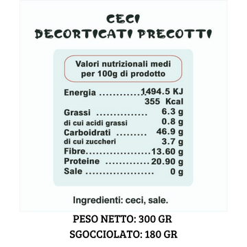 10 Vasi di Legumi Decorticati Cotti a Vapore da 300 gr