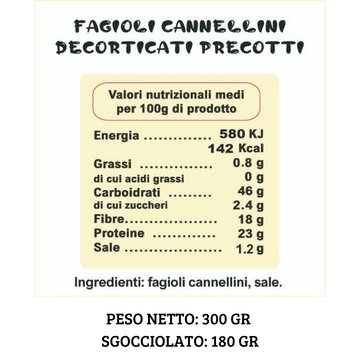 10 Vasi di Legumi Decorticati Cotti a Vapore da 300 gr