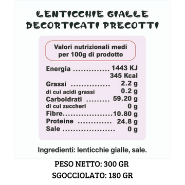 10 Vasi di Legumi Decorticati Cotti a Vapore da 300 gr