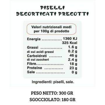 10 Vasi di Legumi Decorticati Cotti a Vapore da 300 gr