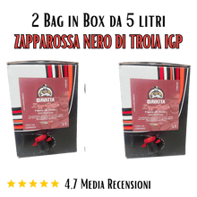 Carica l&#39;immagine nel visualizzatore di Gallery, 2 Bag In Box Vino del Contadino - Nero di Troia e Falanghina da 5 litri
